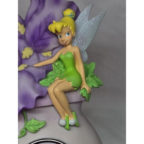 Disney Store's Tinkerbell Ceramic Figurine Clock Working- RARE - Picture 6 of 15